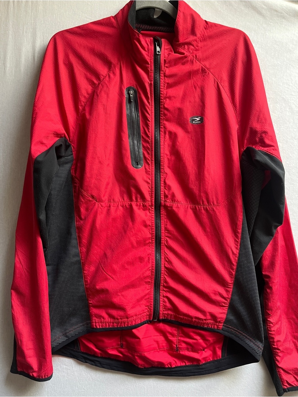 Sugoi Custom Fit Performance Cycling Jacket Red Black L
